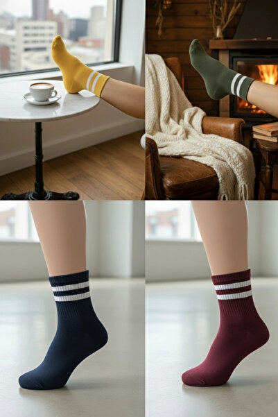 Meine Liebe Unterwäsche 4-Piece Tennis College Socks