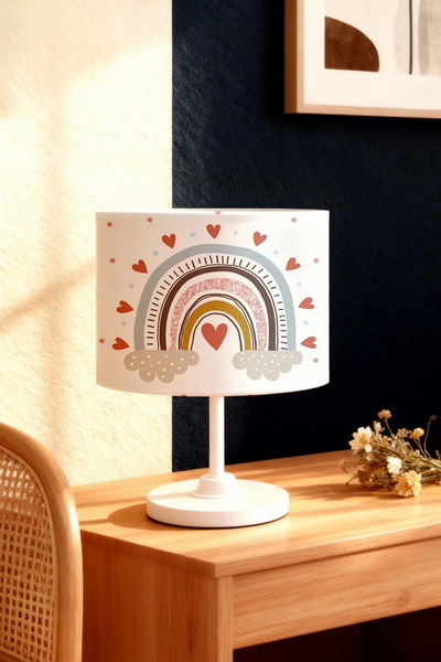 EVPANYA Heart Rainbow Patterned Children's Room Lampshade