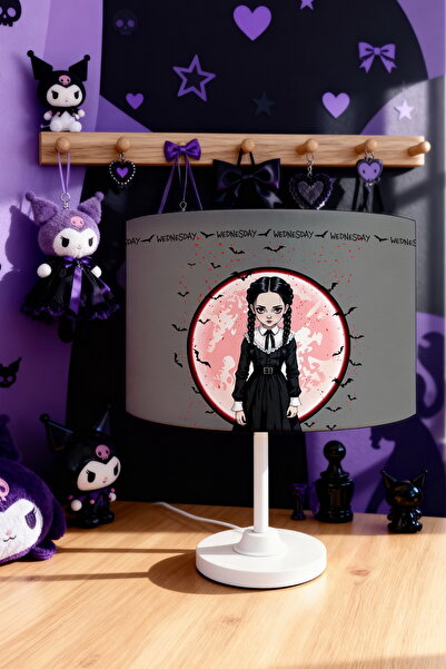 EVPANYA Braided Gray Wednesday Patterned Children's Room Lampshade