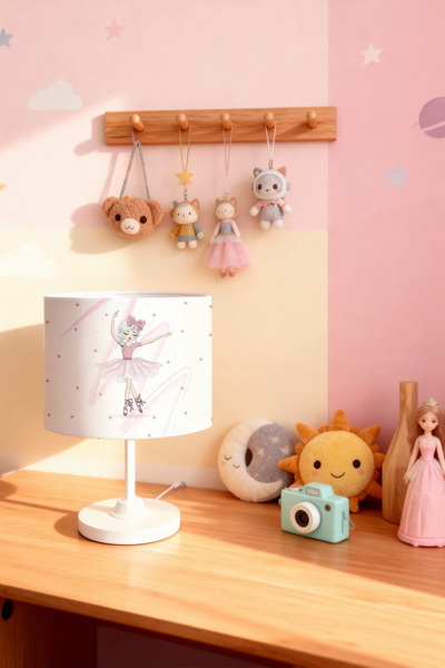 EVPANYA عاكس الضوء لغرفة الأطفال بنمط راقصة الباليه مع شريط