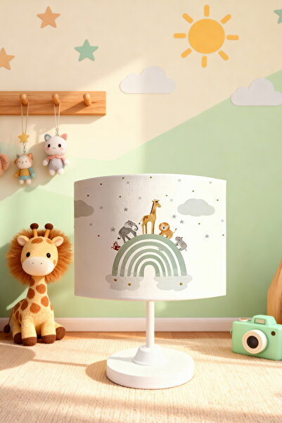 EVPANYA عاكس الضوء لغرفة الأطفال بنمط سفاري بألوان قوس قزح الباستيل