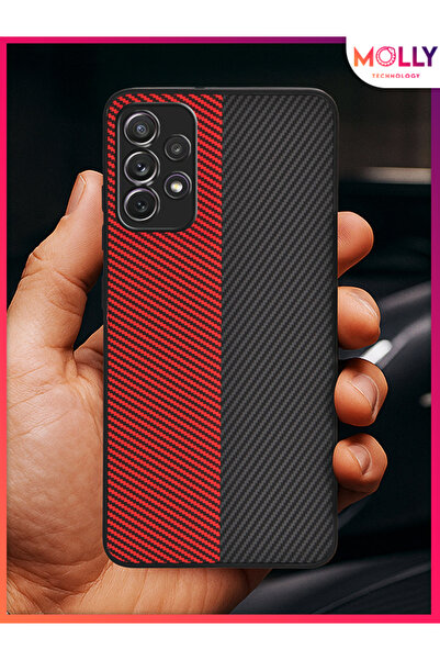 Molly Red - Black Carbonsplit Silicone Case for Samsung Galaxy A32