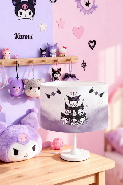 EVPANYA عاكس الضوء لغرفة الأطفال بنمط Mor Kuromi Union