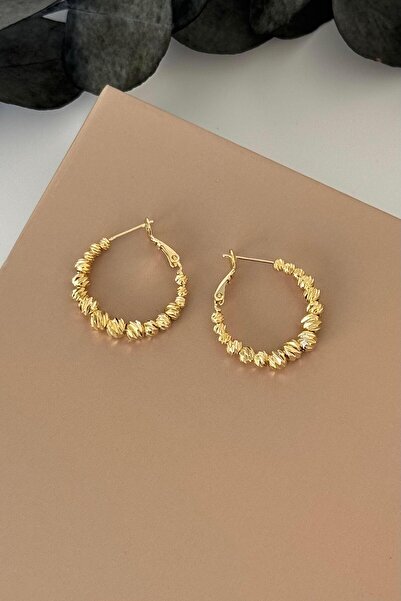 Nuva Atelier Dorika Gold Mini Halka Küpe