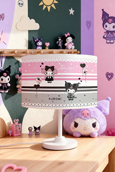 EVPANYA Striped My Melody and Kuromi Patterned Children's Room Lampshade