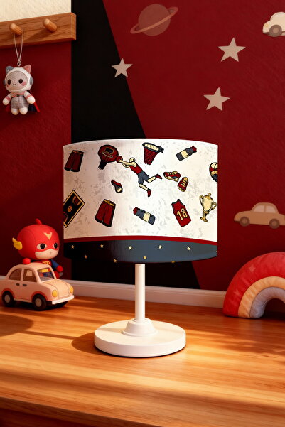 EVPANYA عاكس الضوء لغرفة الأطفال بنمط لاعب كرة السلة باللون الأزرق الداكن