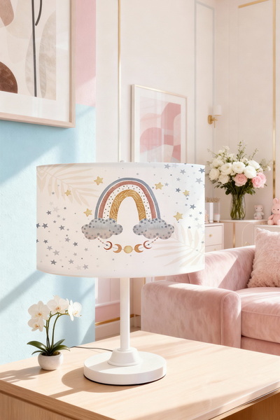 EVPANYA عاكس الضوء لغرفة الأطفال بنمط قوس قزح من أيديديلي