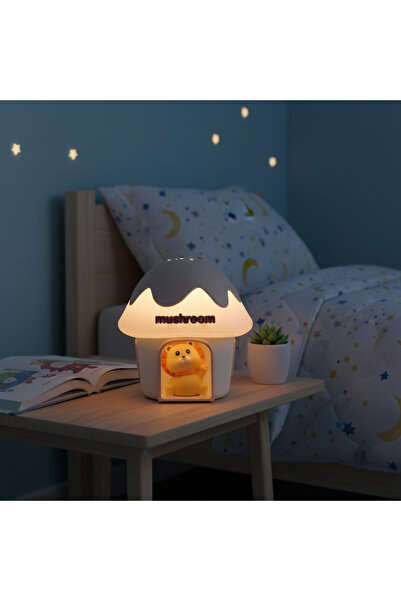 Happyear Q-CUTE Çoçuk odası led gece lambası sarjlı 2 ışık modlu,tavana yıldı...