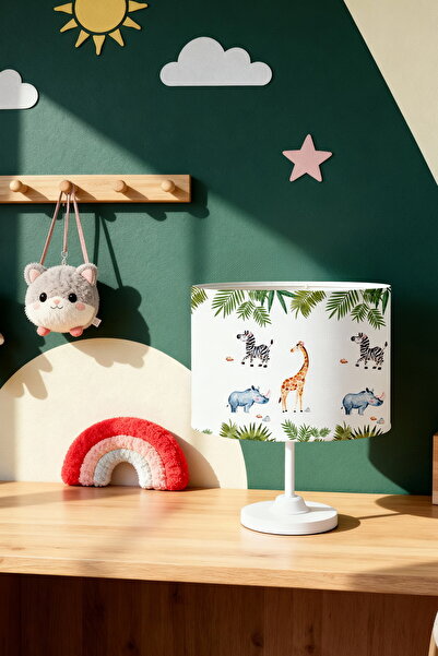 EVPANYA Safari Friends Patterned Children's Room Lampshade