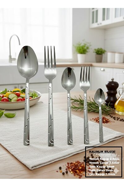 HAKS BERİS MODEL LÜKS 60 PARÇA ÇATAL KAŞIK SETİ KUTULU