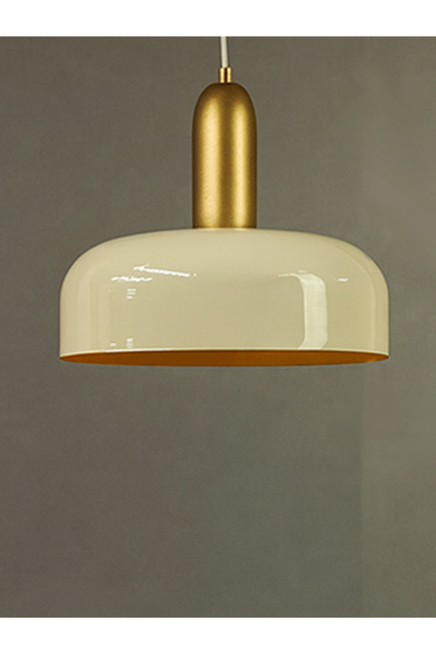 NOONLUX DESIGN&LIGHTING Finnmark Krem Rengi-İç Gold Avize Sarkıt Aydınlatma O...