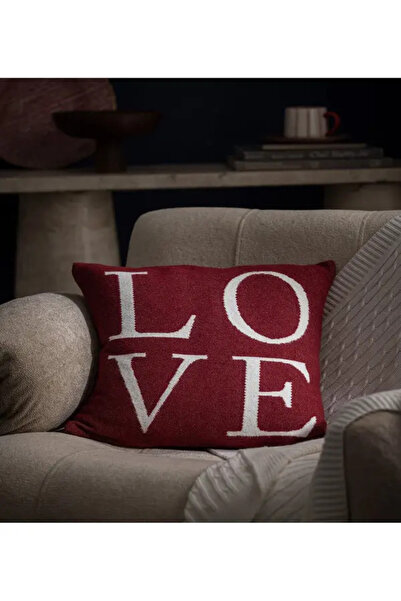 Madame Coco غطاء وسادة Nacre - أحمر/أبيض - 45x45 سم