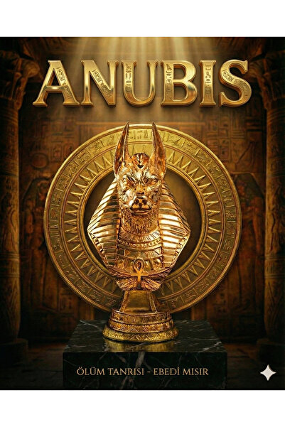 uAmor Gold ve Gümüş Serisi: Antik Mısır Tanrısı ANUBİS Biblosu - 16cm Ofis ve...