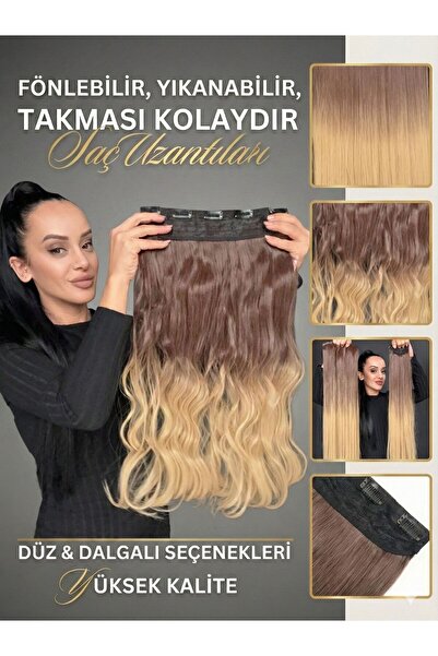 Suzan Peruk 4 al 1 öde -1 dalgalı yarımay çıtçıt+ 1 düz yarımay ve 2 yan parç...