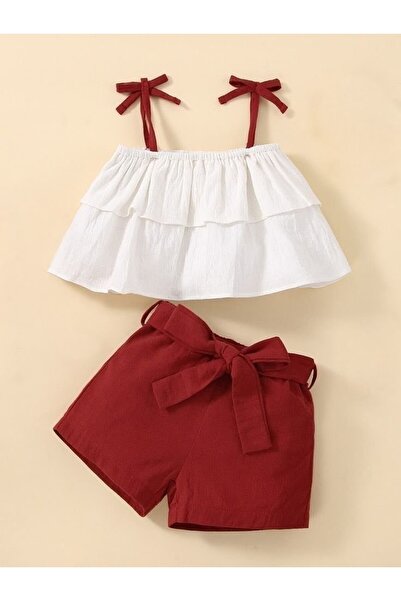 shop Dokuma kız çocuk 2 li kombin günlük kullanım için uygundur