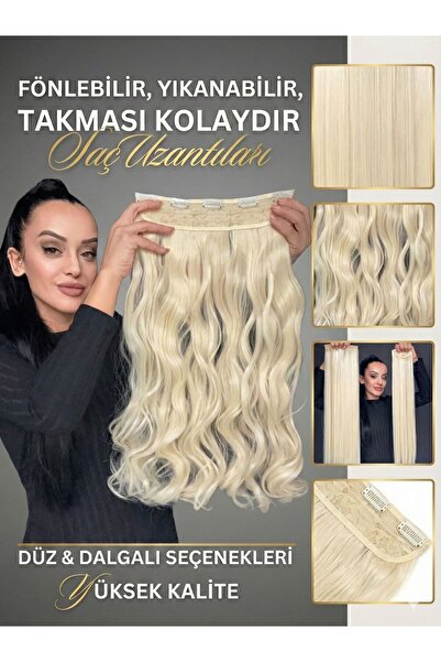 Suzan Peruk 4 al 1 öde -1 dalgalı yarımay çıtçıt+ 1 düz yarımay ve 2 yan parç...