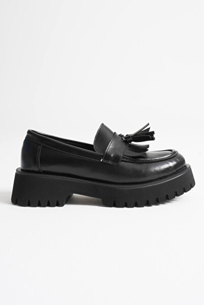 TRENDELLA Mina Women's Daily Black Loafer Shoes