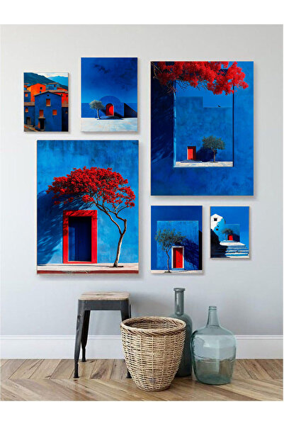 Koi Art Design Portobello Road Temalı 6 Parçalı Yüksek Kaliteli UV Baskılı Md...