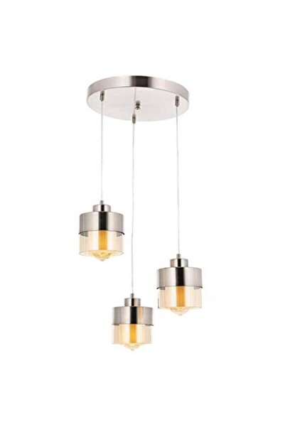 Vera Lighting Eslem 3'lü Yuvarlak Gümüş Avize