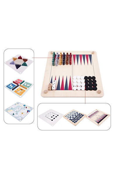 Smart Set of 6 wooden games Carrefour & Fun, Multicolor