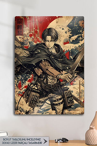 DekorHane Metal Baskı - Levi Ackerman, Attack On Titan, Anime Poster, Manga T...