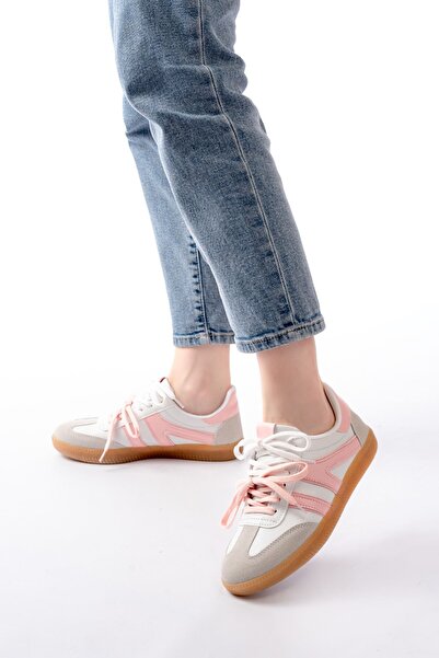 Zerenyus Zri̇n-6005 Premium Powder Lace-Up Thermo Sole Casual Women's Sneaker