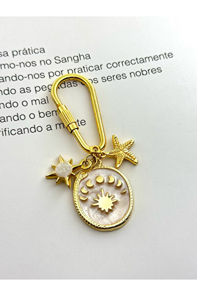 roshel Charm Anahtarlık Mineli Antik Deniz Yıldızı Güneş Çanta Charm Charm An...