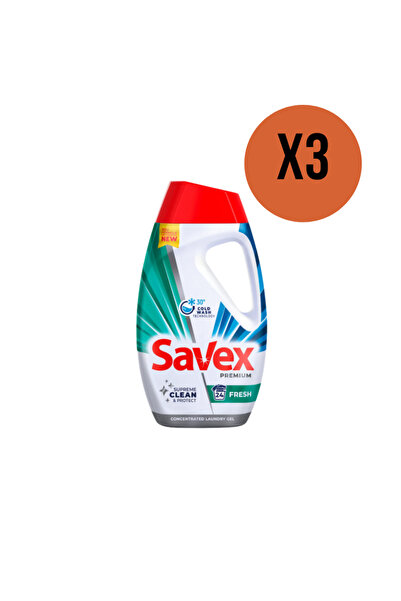 SAVEX PACKAGE 3X - Premium Color 1.08 L – Liquid Detergent for Colored Clothes, 24 Washes