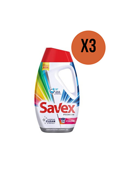 SAVEX PACHET 3X - Color 1.08 L – Detergent Lichid pentru Haine Colorate, 24 Spălări