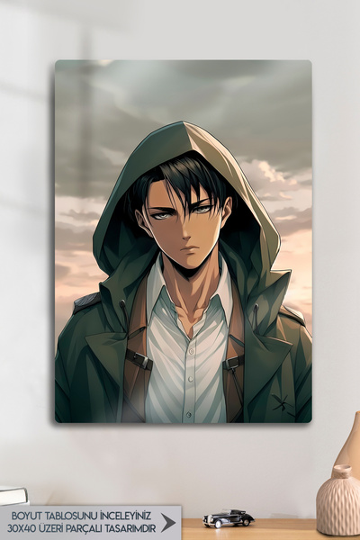 DekorHane Metal Baskı - Levi Ackerman, Attack On Titan, Anime Poster, Manga T...