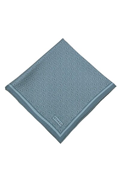 Vakko Twill Silk Scarf - New Monogram - Soft Indigo