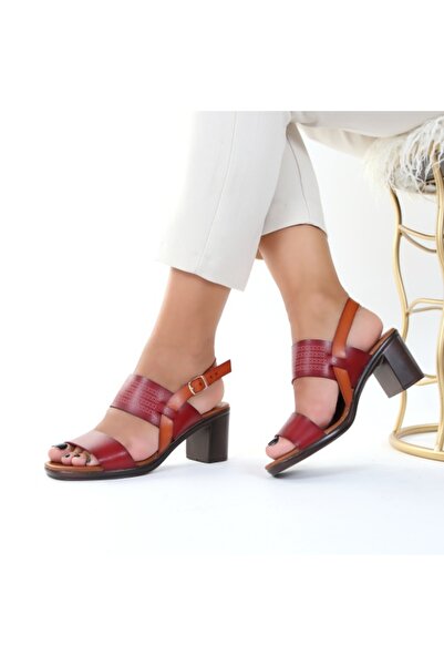 OEM Sandale cu toc bordeaux Alys