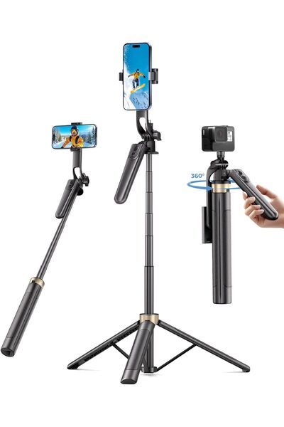 HYX حامل ثلاثي للهاتف مقاس ٧٢ بوصة مع جهاز تحكم عن بُعد لاسلكي - فولوفيو