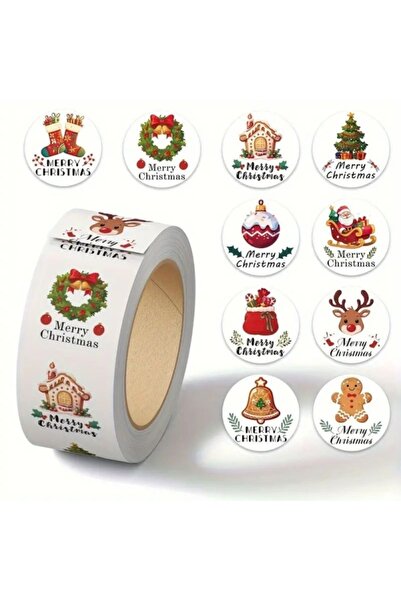 G Golden Case Papetărie 500 buc autocolante de Crăciun, 10 modele „Crăciun fe...
