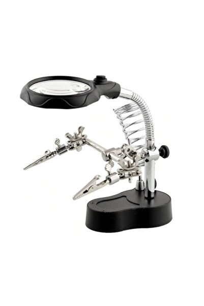 Tableta Universal Universal soldering iron holder with magnifier, light and h...