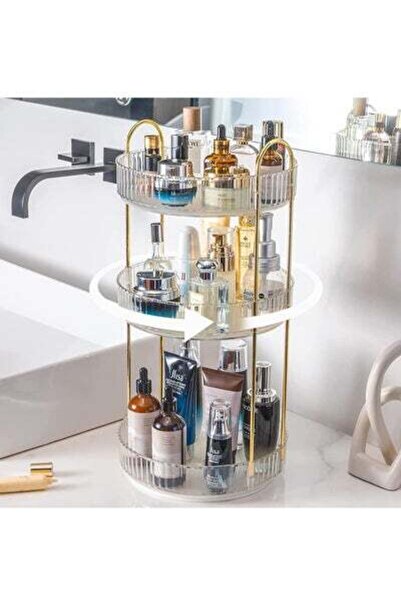 Arabest منظم مكياج دوار 360 درجة، منظم مستحضرات العناية بالبشرة والعطور