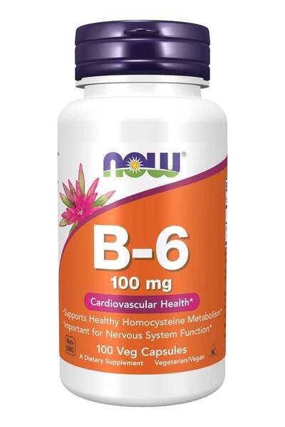Now Foods فيتامين ب6 100 ملغ 100 كبسولة