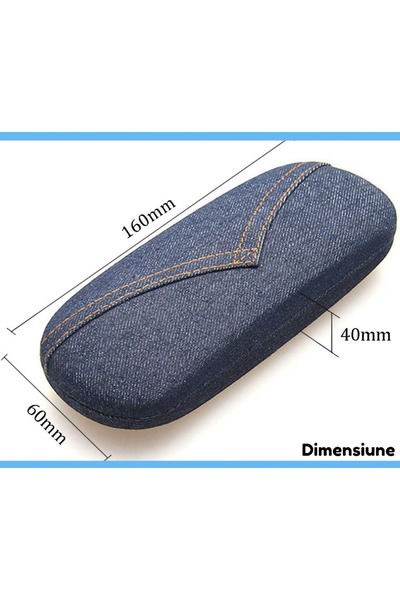 OEM Set 2 tocuri de ochelari soare/vedere, material Denim Jeans, universale, rezistente la soc si praf