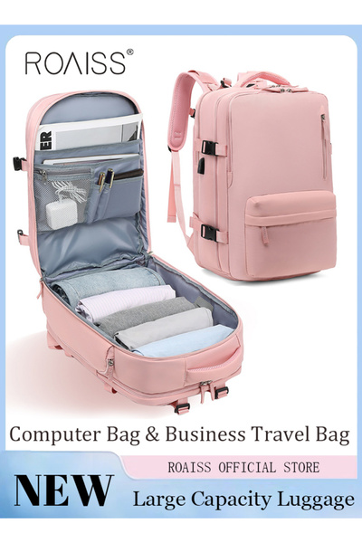 ROAISS Travel Backpack for Men Women Carry On Backpack with USB Charging Port...