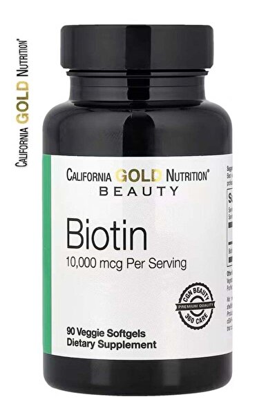 California gold بيوتين ١٠٠٠٠ ميكروغرام للشعر والأظافر والبشرة - ٩٠ كبسولة هلا...