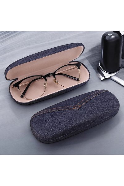 OEM Set 2 tocuri de ochelari soare/vedere, material Denim Jeans, universale, rezistente la soc si praf