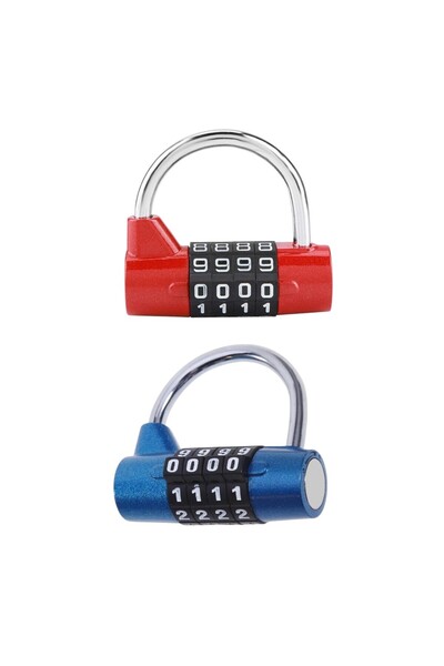 OEM Set of 2 locks with 4-digit code, resettable, school, gym, trolley, closet, office, door, garden
