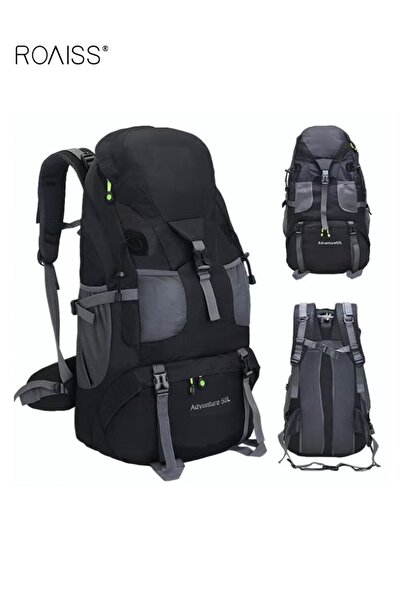 ROAISS حقيبة ظهر خارجية للجنسين بسعة 50 لترًا متعددة الوظائف للسفر لمسافات طو...