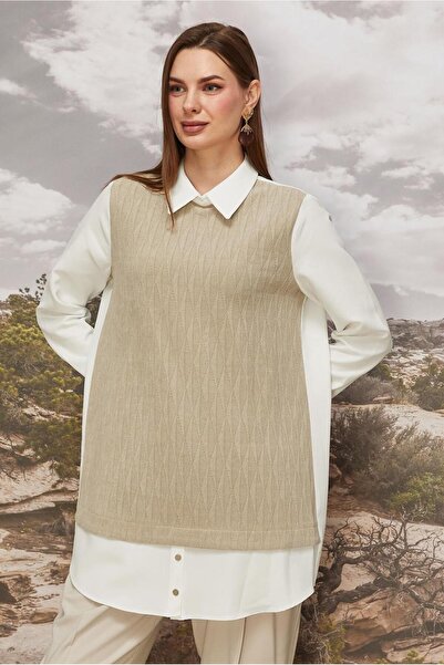 Alvina Shirt Collar Tunic 45992