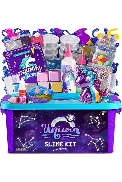 Beauenty مجموعة صنع سلايم يونيكورن كوزميك شيمر للأطفال (النمط 1)