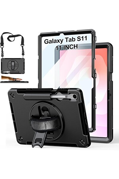 HYX جراب لجهاز Galaxy Tab S11 مقاس 11 بوصة مصنوع من مادة TPU مع واقي شاشة وحا...