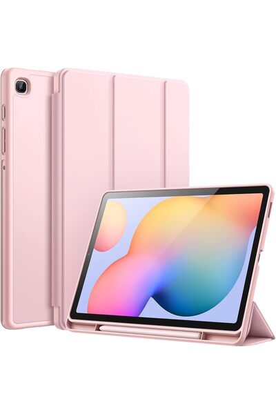 HYX Case for Samsung Galaxy Tab S6 Lite 10.4-Inch (2024/2022/2020) with S Pen Holder - Pink Gold