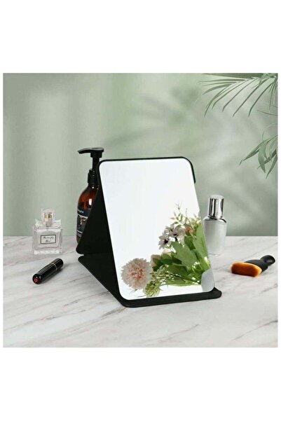 Saharaz مرآة طاولة قابلة للطي، مرآة سفر محمولة قابلة للطي، مرآة زينة لسطح المكتب، لمكتب العمل