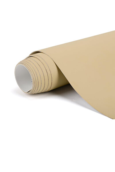 G Glixicom Folie Piele Ecologica Autoadeziva pentru Reconditionare Mobilier sau Obiecte 50 x 138 cm Crem Inchis