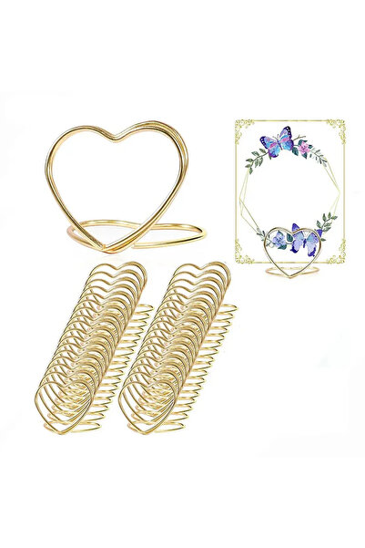 Choice حاملات بطاقات مكان معدنية ذهبية مكونة من 20 قطعة، حاملات صور وعلامات أ...